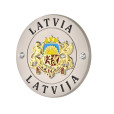 Latvijas ģerboņa apaļš magnēts